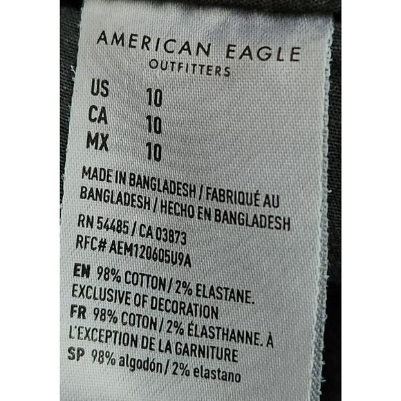 American Eagle Shorts Women's Sz 10 Cargo black 90's Boyfriend Short Preppy - Picture 5 of 6